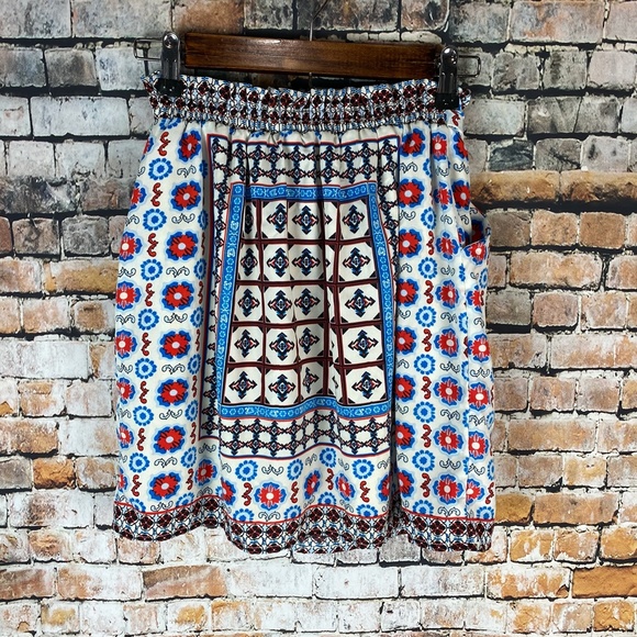 Miami Boho Mini Skirt with Tie & Pockets - Picture 2 of 7